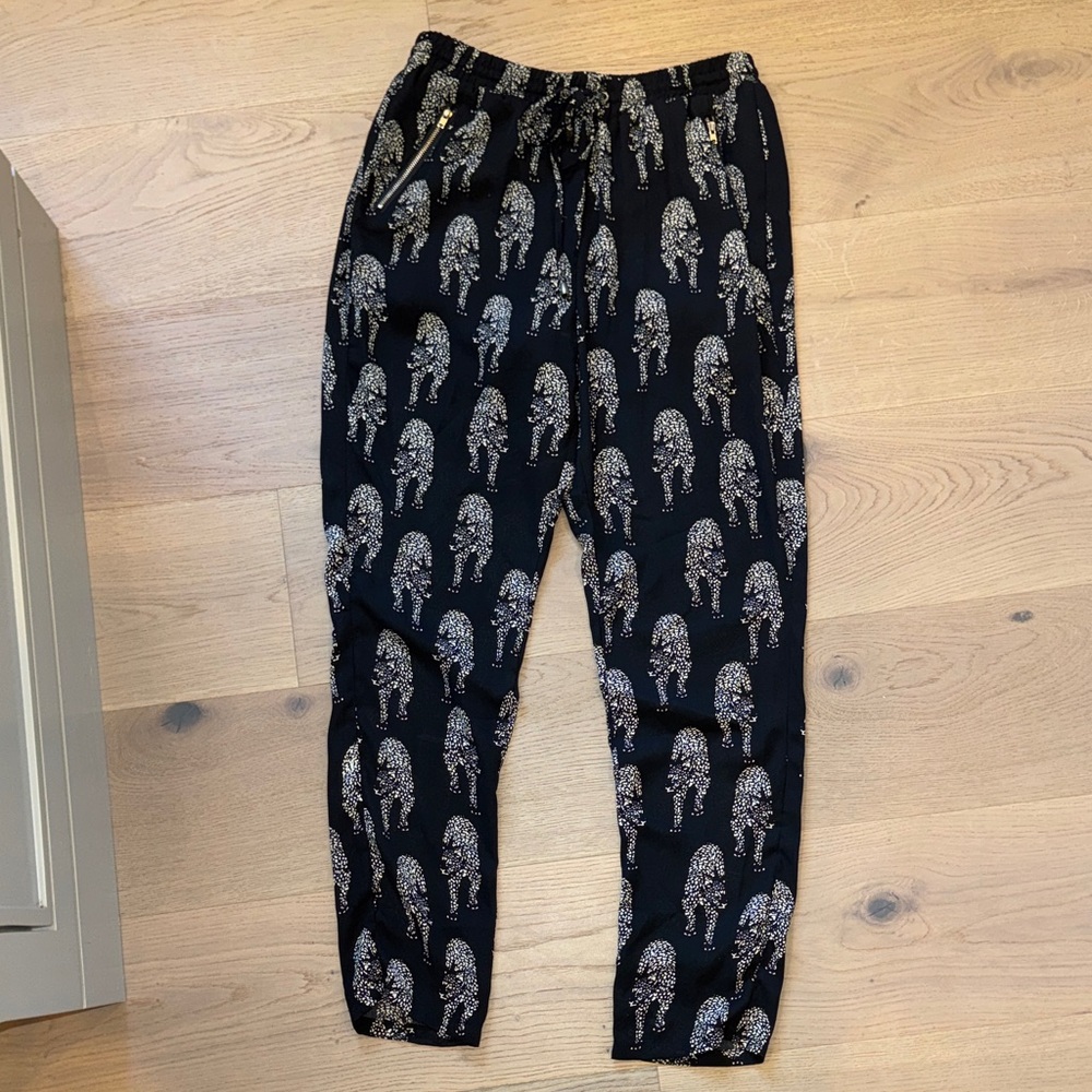 BP Black and White Patterned Trousers